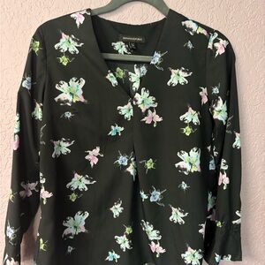 Banana‎ Republic Black Floral Women's Top